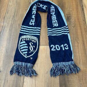 Sporting Kansas City KC Soccer Game Sports Scarf Blue Fall Winter Unisex Cold We